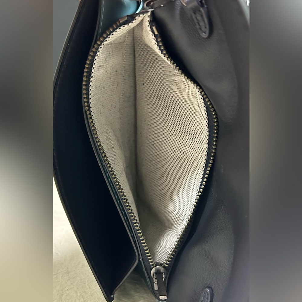 COACH 1941 Glovetanned Leather Clutch/Wristlet/Crossbody Bag in River Blue - Picture 11 of 12
